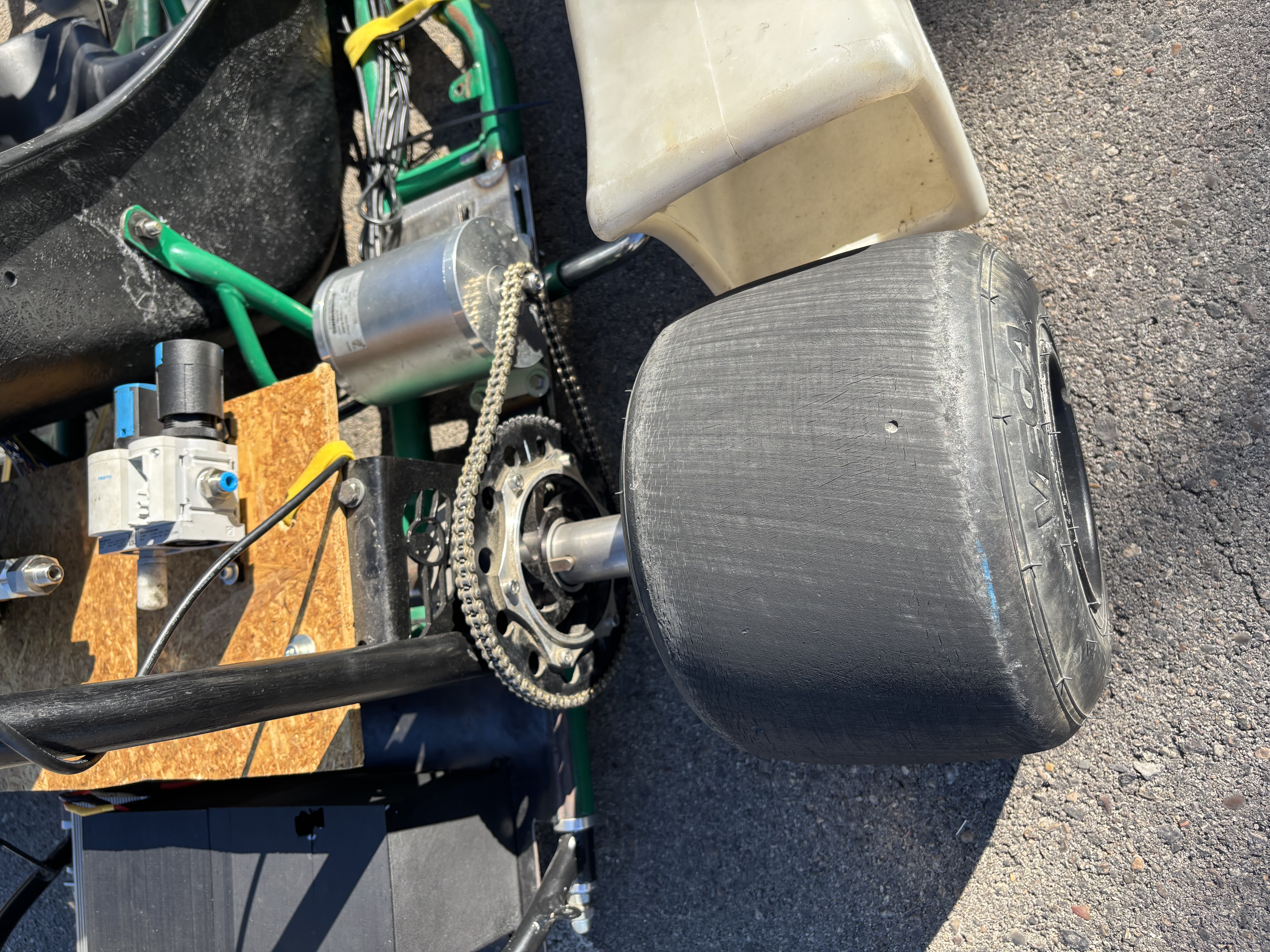 Drivetrain at the rear wheel